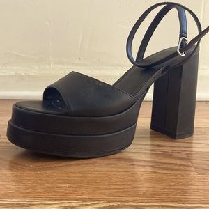Black platform heels, worn one time!